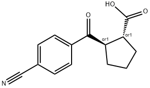 TRANS-2-(4-CYANOBENZOYL)CYCLOPENTANE-1-CARBOXYLIC ACID Structural