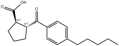 TRANS-2-(4-N-PENTYLBENZOYL)CYCLOPENTANE-1-CARBOXYLIC ACID Structural