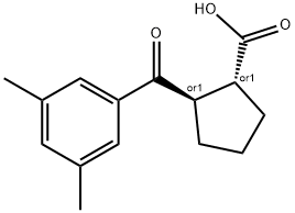 TRANS-2-(3,5-DIMETHYLBENZOYL)CYCLOPENTANE-1-CARBOXYLIC ACID Structural