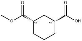 CIS-3-CARBOMETHOXYCYCLOHEXANE-1-CARBOXYLIC ACID Structural