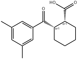 CIS-2-(3,5-DIMETHYLBENZOYL)CYCLOHEXANE-1-CARBOXYLIC ACID Structural