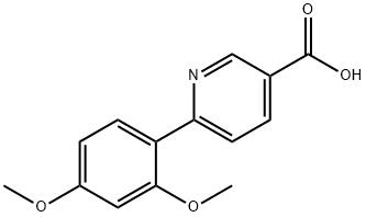 6-(2,4-Dimethoxyphenyl)-nicotinic acid Structural