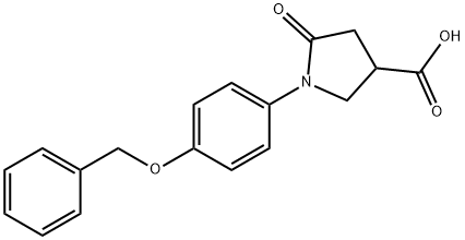 1-[4-(BENZYLOXY)PHENYL]-5-OXO-3-PYRROLIDINECARBOXYLIC ACID Structural