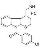 Thiopyrano(2,3-b)indole-4-methanamine, 2,3,4,9-tetrahydro-9-(4-chlorob enzoyl)-N-methyl-, monohydrochloride