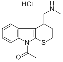 Thiopyrano(2,3-b)indole-4-methylamine, 2,3,4,9-tetrahydro-9-acetyl-N-m ethyl-, hydrochloride