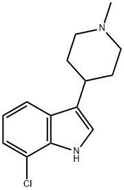 7-CHLORO-3-(1-METHYL-4-PIPERIDINYL)INDOLE Structural