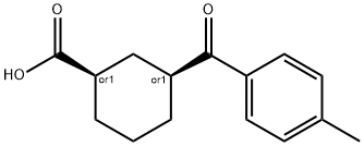 CIS-3-(4-METHYLBENZOYL)CYCLOHEXANE-1-CARBOXYLIC ACID Structural