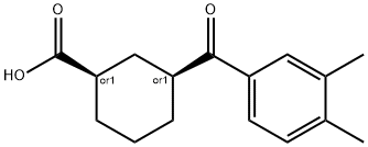 CIS-3-(3,4-DIMETHYLBENZOYL)CYCLOHEXANE-1-CARBOXYLIC ACID Structural