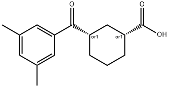 CIS-3-(3,5-DIMETHYLBENZOYL)CYCLOHEXANE-1-CARBOXYLIC ACID Structural