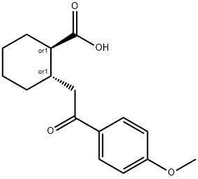 TRANS-2-[2-(4-METHOXYPHENYL)-2-OXOETHYL]CYCLOHEXANE-1-CARBOXYLIC ACID Structural