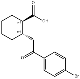 TRANS-2-[2-(4-BROMOPHENYL)-2-OXOETHYL]CYCLOHEXANE-1-CARBOXYLIC ACID Structural