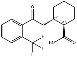 TRANS-2-[2-OXO-2-(2-TRIFLUOROMETHYLPHENYL)ETHYL]CYCLOHEXANE-1-CARBOXYLIC ACID Structural