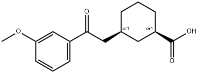 CIS-3-[2-(3-METHOXYPHENYL)-2-OXOETHYL]CYCLOHEXANE-1-CARBOXYLIC ACID Structural