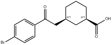 CIS-3-[2-(4-BROMOPHENYL)-2-OXOETHYL]CYCLOHEXANE-1-CARBOXYLIC ACID Structural