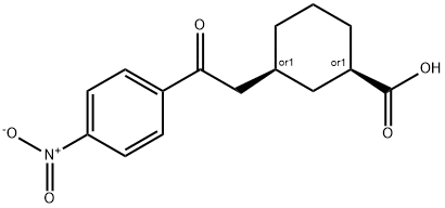 CIS-3-[2-OXO-2-(4-NITROPHENYL)ETHYL]CYCLOHEXANE-1-CARBOXYLIC ACID Structural