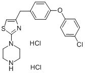 1-(4-((4-(4-Chlorophenoxy)phenyl)methyl)-2-thiazolyl)piperazine dihydr ochloride