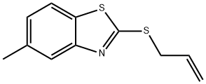 Benzothiazole, 5-methyl-2-(2-propenylthio)- (9CI) Structural