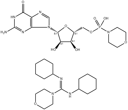 GUANOSINE 5'-MONOPHOSPHOMORPHOLIDATE 4-MORPHOLINE-N,N'-DICYCLOHEXYLCARBOXAMIDINE SALT