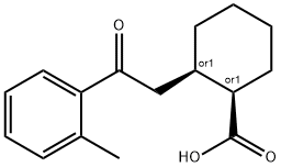 CIS-2-[2-(2-METHYLPHENYL)-2-OXOETHYL]CYCLOHEXANE-1-CARBOXYLIC ACID Structural