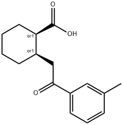 CIS-2-[2-(3-METHYLPHENYL)-2-OXOETHYL]CYCLOHEXANE-1-CARBOXYLIC ACID Structural