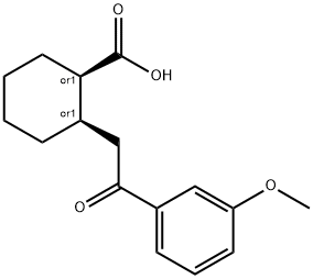 CIS-2-[2-(3-METHOXYPHENYL)-2-OXOETHYL]CYCLOHEXANE-1-CARBOXYLIC ACID Structural