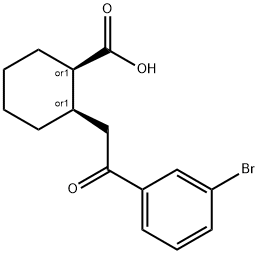 CIS-2-[2-(3-BROMOPHENYL)-2-OXOETHYL]CYCLOHEXANE-1-CARBOXYLIC ACID Structural