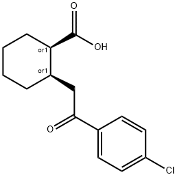 CIS-2-[2-(4-CHLOROPHENYL)-2-OXOETHYL]CYCLOHEXANE-1-CARBOXYLIC ACID Structural