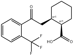 CIS-2-[2-OXO-2-(2-TRIFLUOROMETHYLPHENYL)ETHYL]CYCLOHEXANE-1-CARBOXYLIC ACID Structural