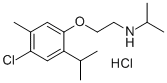 4-Chloro-2-isopropyl-beta-(N-isopropylamino)-5-methylphenetole hydroch loride Structural