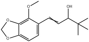 4,4-Dimethyl-1-(2-methoxy-3,4-methylenedioxyphenyl)-1-penten-3-ol Structural