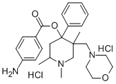 4-Piperidinol, 5-morpholinomethyl-4-phenyl-1,2,5-trimethyl-, p-aminobe nzoate, dihydrochloride Structural