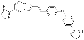 1H-Imidazole, 4,5-dihydro-2-(4-(4-(2-(5-(4,5-dihydro-1H-imidazol-2-yl) -2-benzofuranyl)ethenyl)phenoxy)phenyl)-