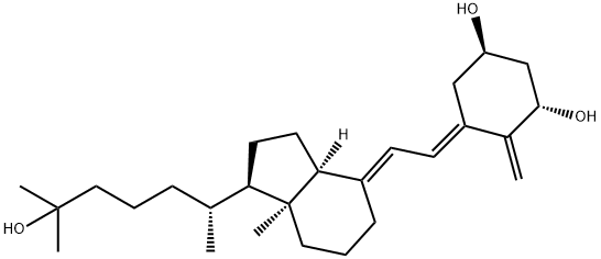 5-{2-[1-(5-Hydroxy-1,5-dimethyl-hexyl)-7a-methyl-octahydro-inden-4-ylidene]-ethylidene}-4-methylene-cyclohexane-1,3-diol Structural