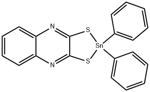 (2,3-Quinoxalinyldithio)diphenyltin Structural