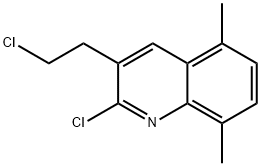 2-CHLORO-3-(2-CHLOROETHYL)-5,8-DIMETHYLQUINOLINE Structural