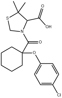 4-Thiazolidinecarboxylic acid, 3-(1-(p-chlorophenoxy)cyclohexylcarbony l)-5,5-dimethyl-