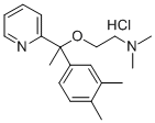 2-(alpha-(beta-Dimethylaminoethoxy)-alpha-methyl-3,4-dimethylbenzyl)py ridine hydrochloride