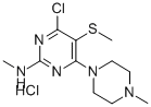 2-Methylamino-4-N-methylpiperazino-5-methylthio-6-chloropyrimidine hyd rochloride