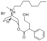 3-Hydroxy-8-octyl-1-alpha-H,5-alpha-H-tropanium bromide 4-hydroxy-2-ph enylbutanoate Structural