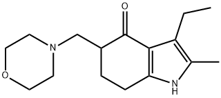 3-Ethyl-2-methyl-5-(morpholin-4-ylmethyl)-1,5,6,7-tetrahydroindol-4-one Structural