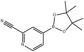 2-CYANOPYRIDINE-4-BORONIC ACID PINACOL ESTER Structural