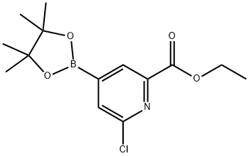 ETHYL 6-CHLORO-4-(4,4,5,5-TETRAMETHYL-1,3,2-DIOXABOROLAN-2-YL)PICOLINATE Structural