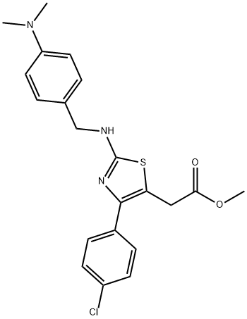 5-Thiazoleacetic acid, 4-(4-chlorophenyl)-2-(((4-(dimethylamino)phenyl )methyl)amino)-, methyl ester