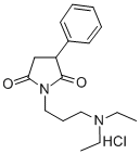 2,5-Pyrrolidinedione, 1-(3-(diethylamino)propyl)-3-phenyl-, monohydroc hloride (9CI)