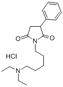 2,5-Pyrrolidinedione, 1-(5-(diethylamino)pentyl)-3-phenyl-, monohydroc hloride (9CI)