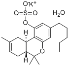 6H-Dibenzo(b,d)pyran-1-ol, 6a,7,10,10a-tetrahydro-6,6,9-trimethyl-3-pe ntyl-, hydrogen sulfate, potassium salt, hemihydrate, (6ar-trans)-