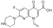 6-Fluoro-1,4-dihydro-4-oxo-7-(1-piperazinyl)-1-vinyl-1,8-naphthyridine -3-carboxylic acid Structural