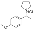 1-(1-(p-Methoxyphenyl)propyl)pyrrolidine hydrochloride Structural