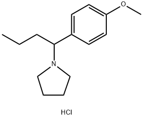 1-(1-(p-Methoxyphenyl)butyl)pyrrolidine hydrochloride Structural