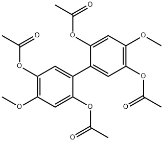 4,4'-DIMETHOXY-2,2'5,5'-TETRAACETOXYBIPHENYL Structural